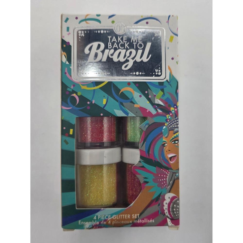BH Cosmetics Take Me Back to Brazil 4 Piece Glitter Set Neon Yellow Pink Green